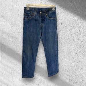 Vtg 501s LEVI'S Jeans W24 L32 Button Fly 5 Pocket leather Patch.